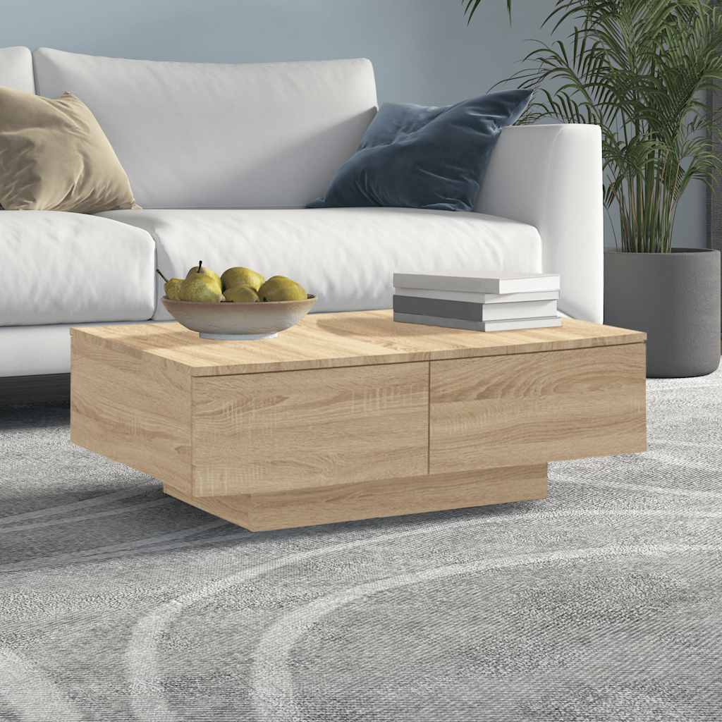 vidaXL Coffee Table Sonoma Oak 90x60x31 cm Engineered Wood