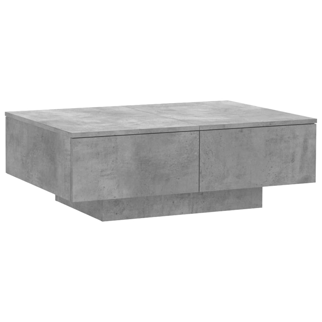 vidaXL Coffee Table | Concrete Grey | Engineered Wood | 90 x 60 x 31 cm