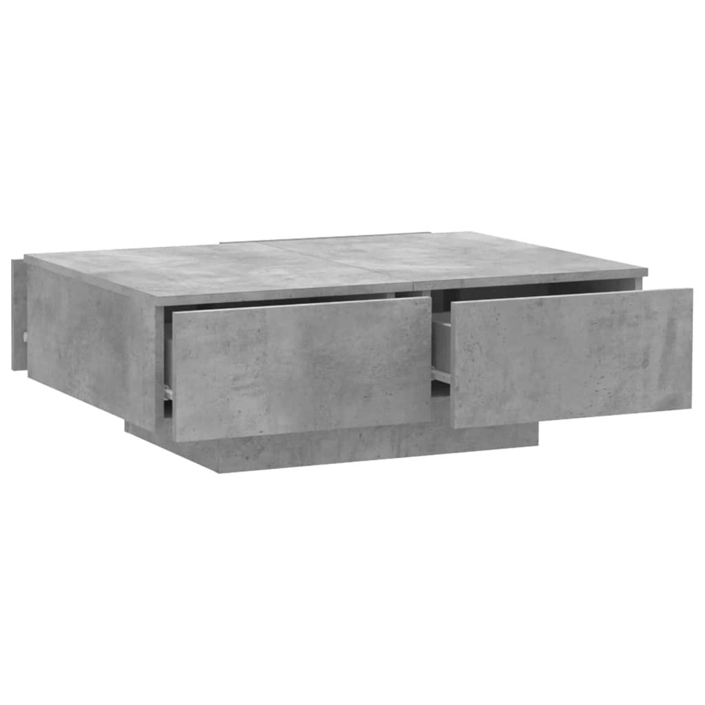 vidaXL Coffee Table | Concrete Grey | Engineered Wood | 90 x 60 x 31 cm