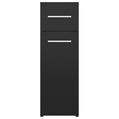 vidaXL Apothecary Cabinet Black 20x45.5x60 cm Engineered Wood