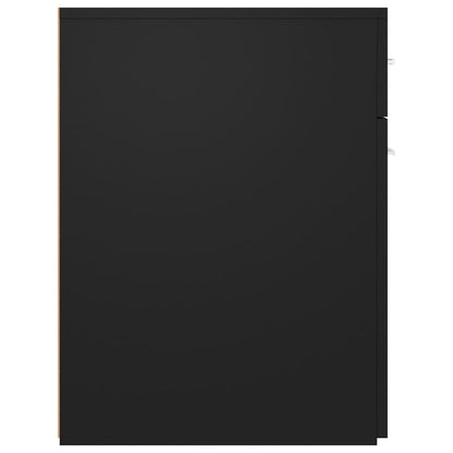 vidaXL Apothecary Cabinet Black 20x45.5x60 cm Engineered Wood