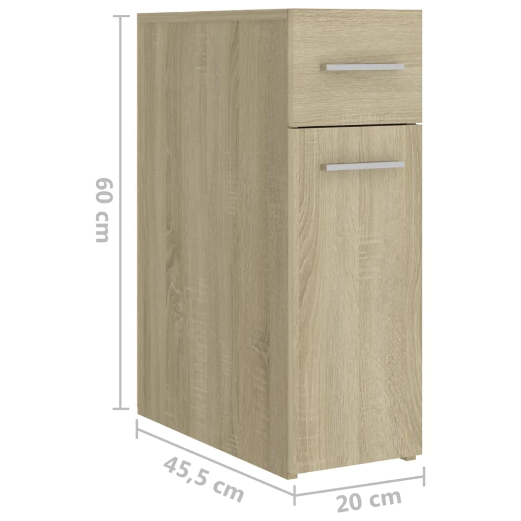vidaXL Apothecary Cabinet | Sonoma oak | Engineered wood | Compact