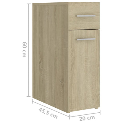 vidaXL Apothecary Cabinet | Sonoma oak | Engineered wood | Compact
