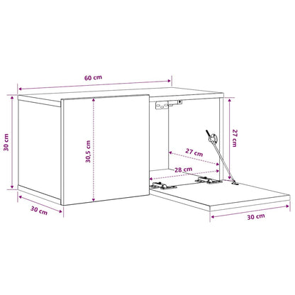 vidaXL TV Cabinet | White | Engineered wood | 60x30x30 cm | TV Cabinet