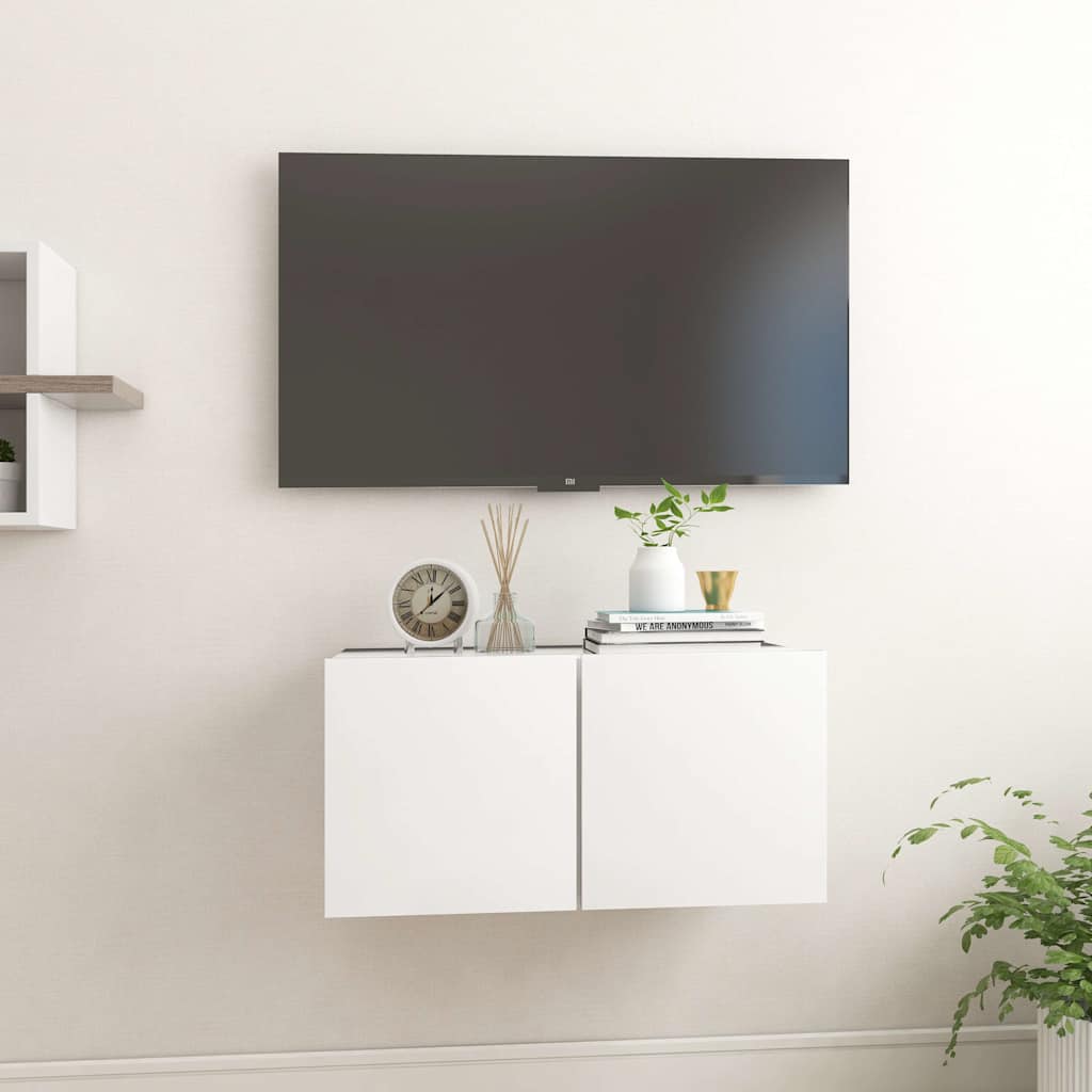 vidaXL TV Cabinet | White | Engineered wood | 60x30x30 cm | TV Cabinet