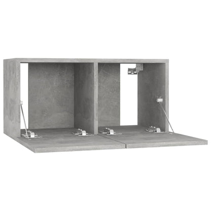 vidaXL Hanging TV Cabinets 2 pcs Concrete Grey 60x30x30 cm