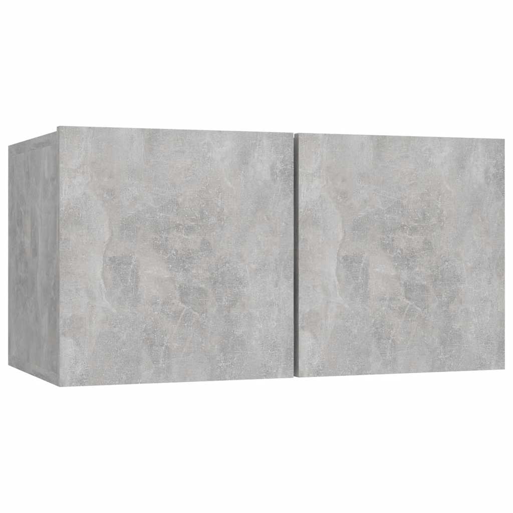 vidaXL Hanging TV Cabinets 3 pcs Concrete Grey 60x30x30 cm