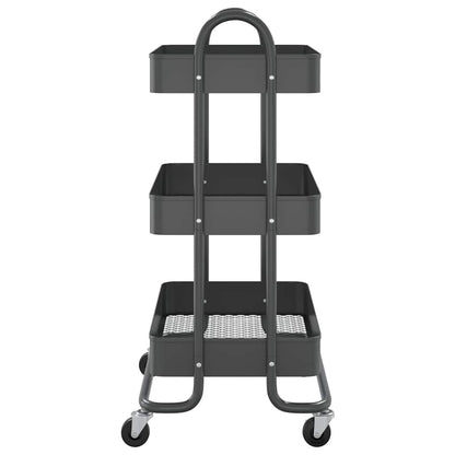 vidaXL 3-Tier Trolley Anthracite 43x34x79 cm Steel