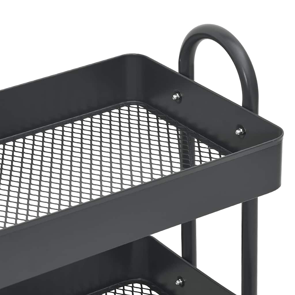 vidaXL 3-Tier Trolley Anthracite 43x34x79 cm Steel