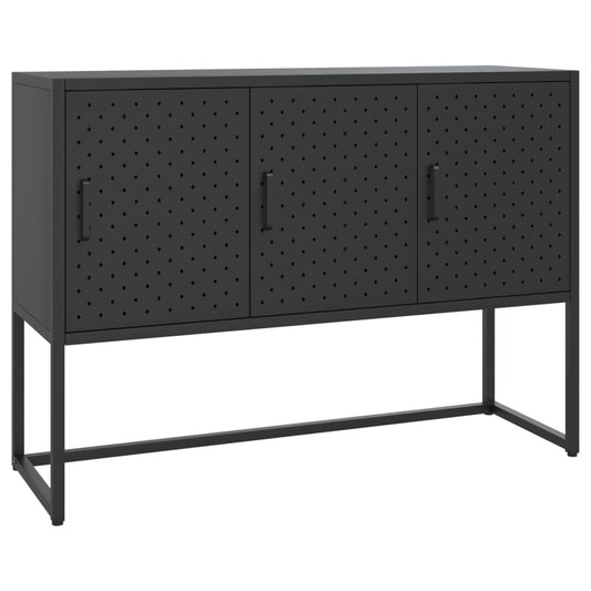 vidaXL Sideboard | Black | Steel | Medium | Sideboard | Rectangular | Modern