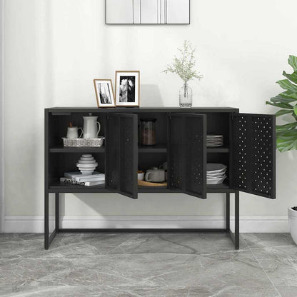 335868 vidaXL Sideboard Black 105x35x75 cm Steel
