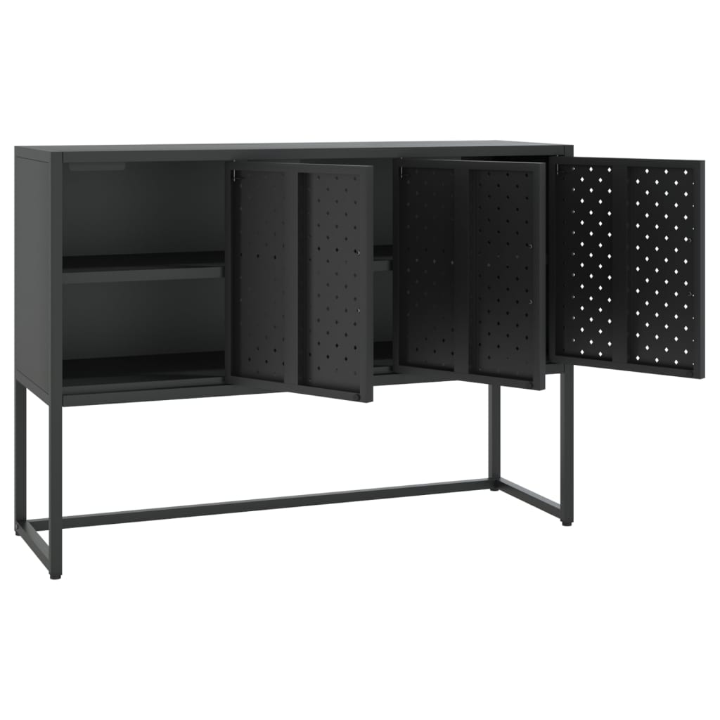 vidaXL Sideboard Black 105x35x75 cm Steel