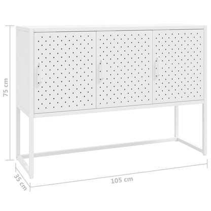 vidaXL Sideboard White 105x35x75 cm Steel