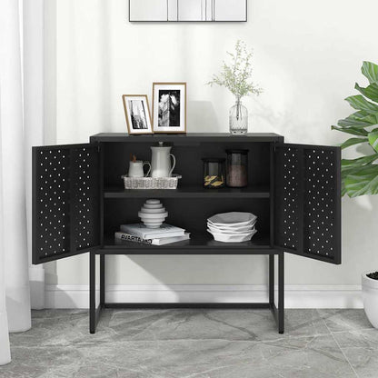 335871 vidaXL Sideboard Black 75x35x75 cm Steel