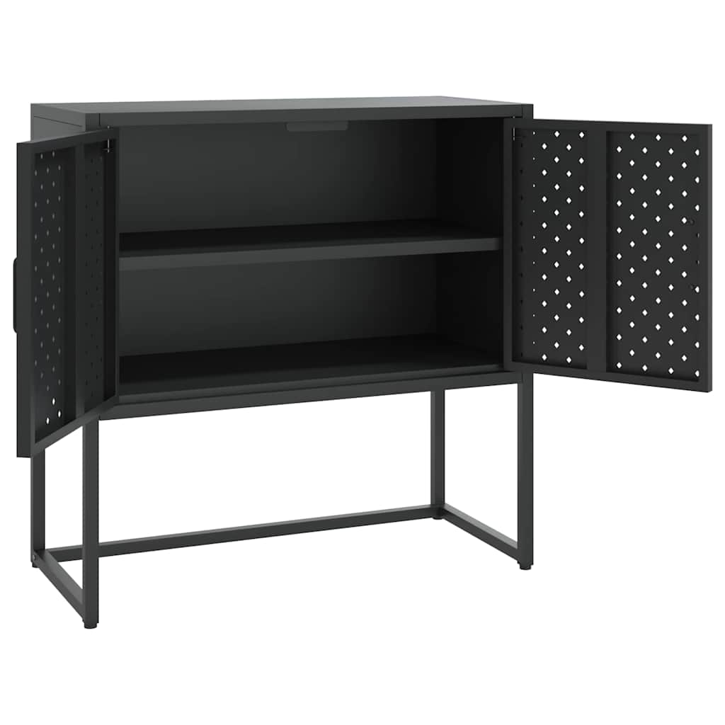 335871 vidaXL Sideboard Black 75x35x75 cm Steel