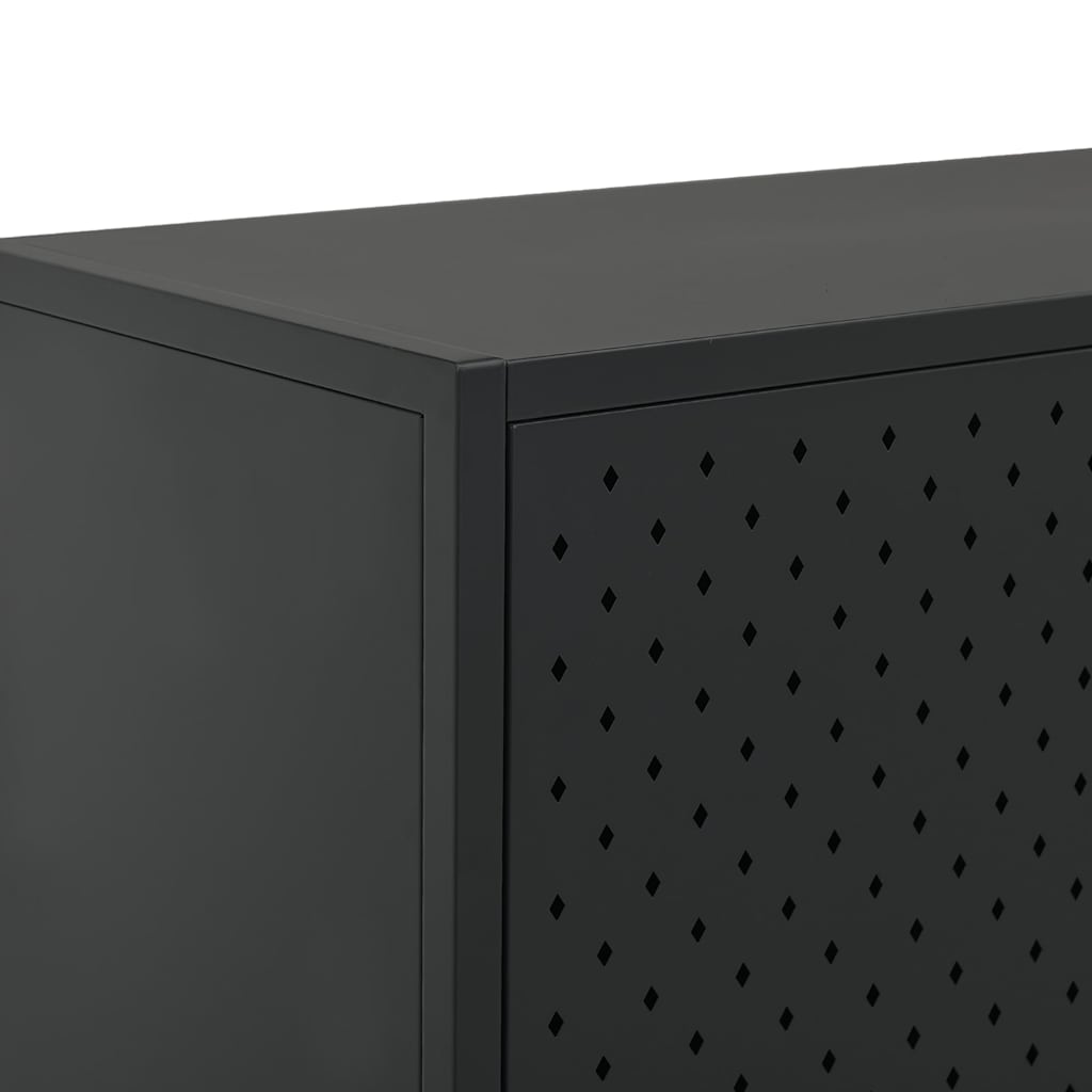 335871 vidaXL Sideboard Black 75x35x75 cm Steel