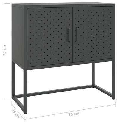 335873 vidaXL Sideboard Anthracite 75x35x75 cm Steel