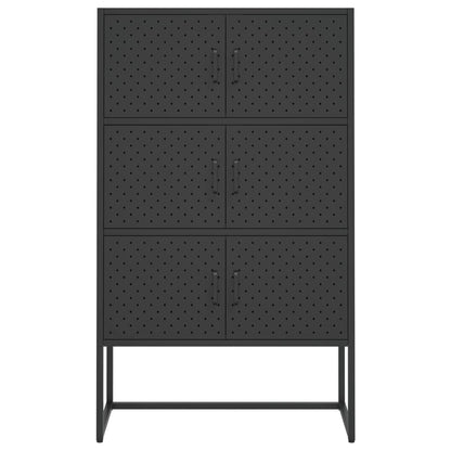 vidaXL Highboard Black 80x35x135 cm Steel