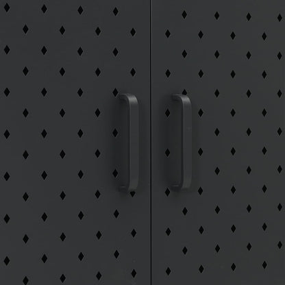 vidaXL Highboard Black 80x35x135 cm Steel