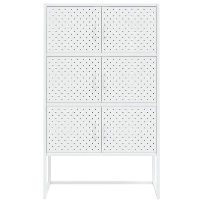 vidaXL Highboard White 80x35x135 cm Steel