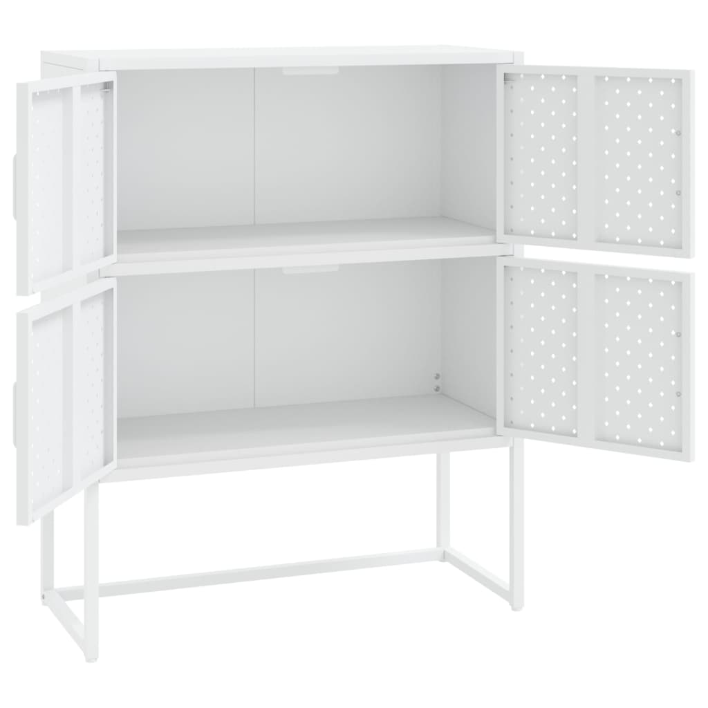 vidaXL Highboard White 80x35x100 cm Steel
