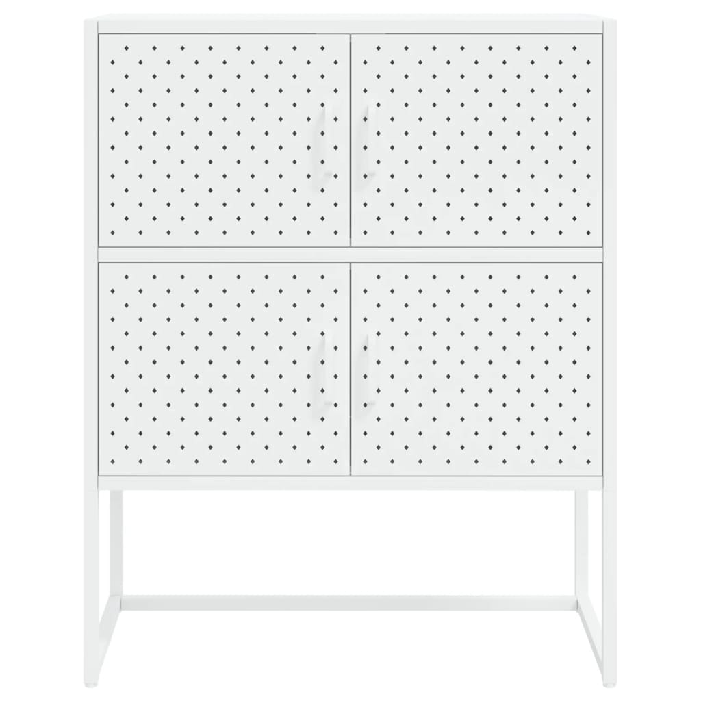 vidaXL Highboard White 80x35x100 cm Steel