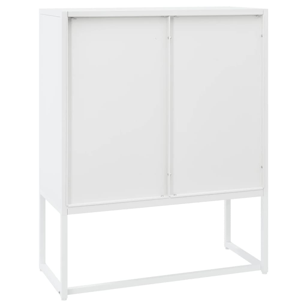 vidaXL Highboard White 80x35x100 cm Steel