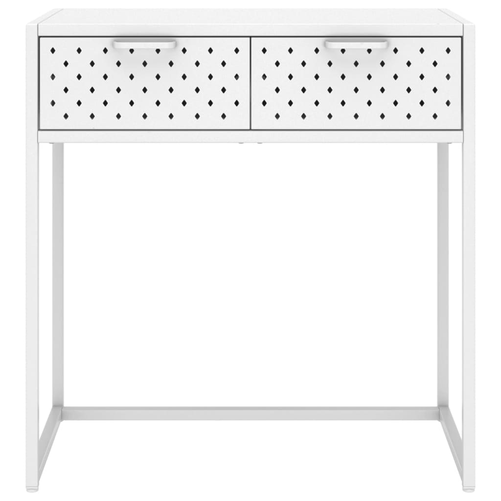 vidaXL Console Table White 72x35x75 cm Steel