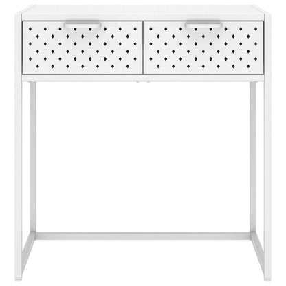 vidaXL Console Table White 72x35x75 cm Steel