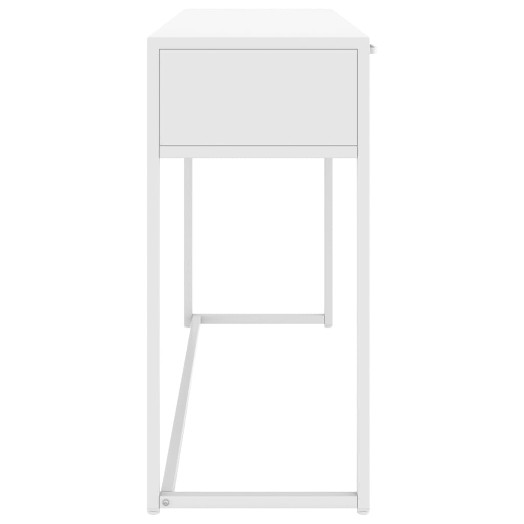 vidaXL Console Table White 106x35x75 cm Steel