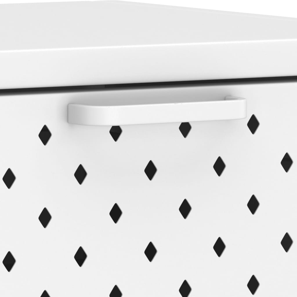 vidaXL Console Table White 106x35x75 cm Steel