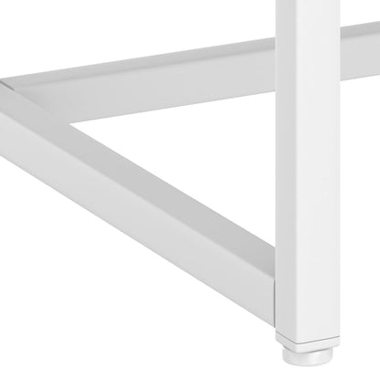 vidaXL Console Table White 106x35x75 cm Steel