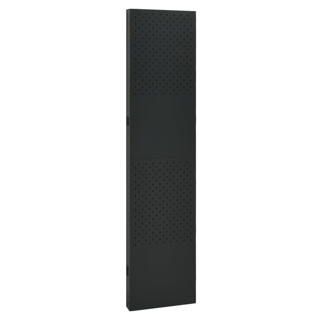 vidaXL 4-Panel Room Divider Black 160x180 cm Steel