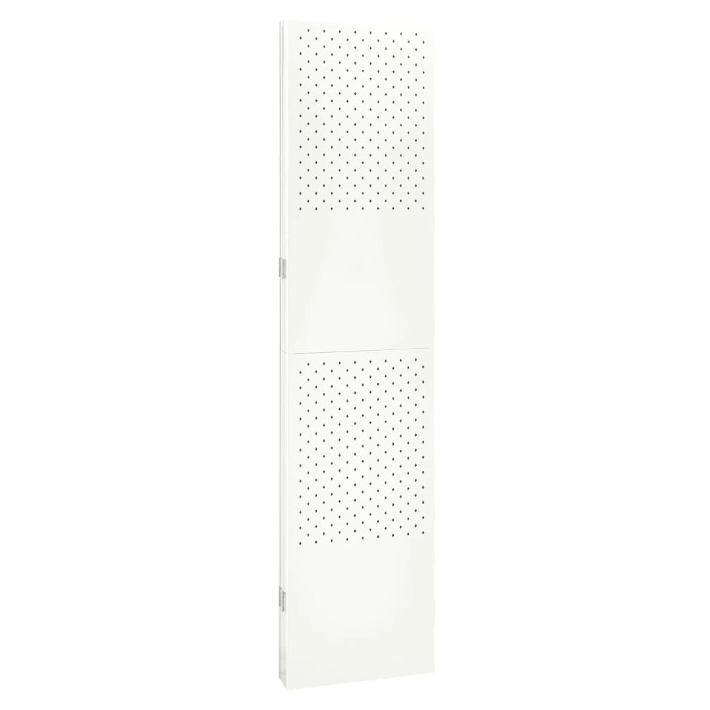vidaXL 4-Panel Room Divider White 160x180 cm Steel