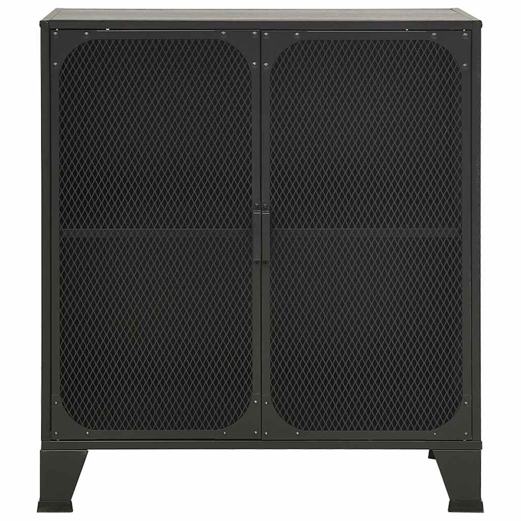 vidaXL Storage Cabinet Grey 72x36x82 cm Metal and MDF