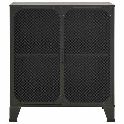 vidaXL Storage Cabinet Grey 72x36x82 cm Metal and MDF