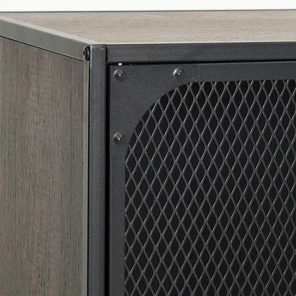vidaXL Storage Cabinet Grey 72x36x82 cm Metal and MDF