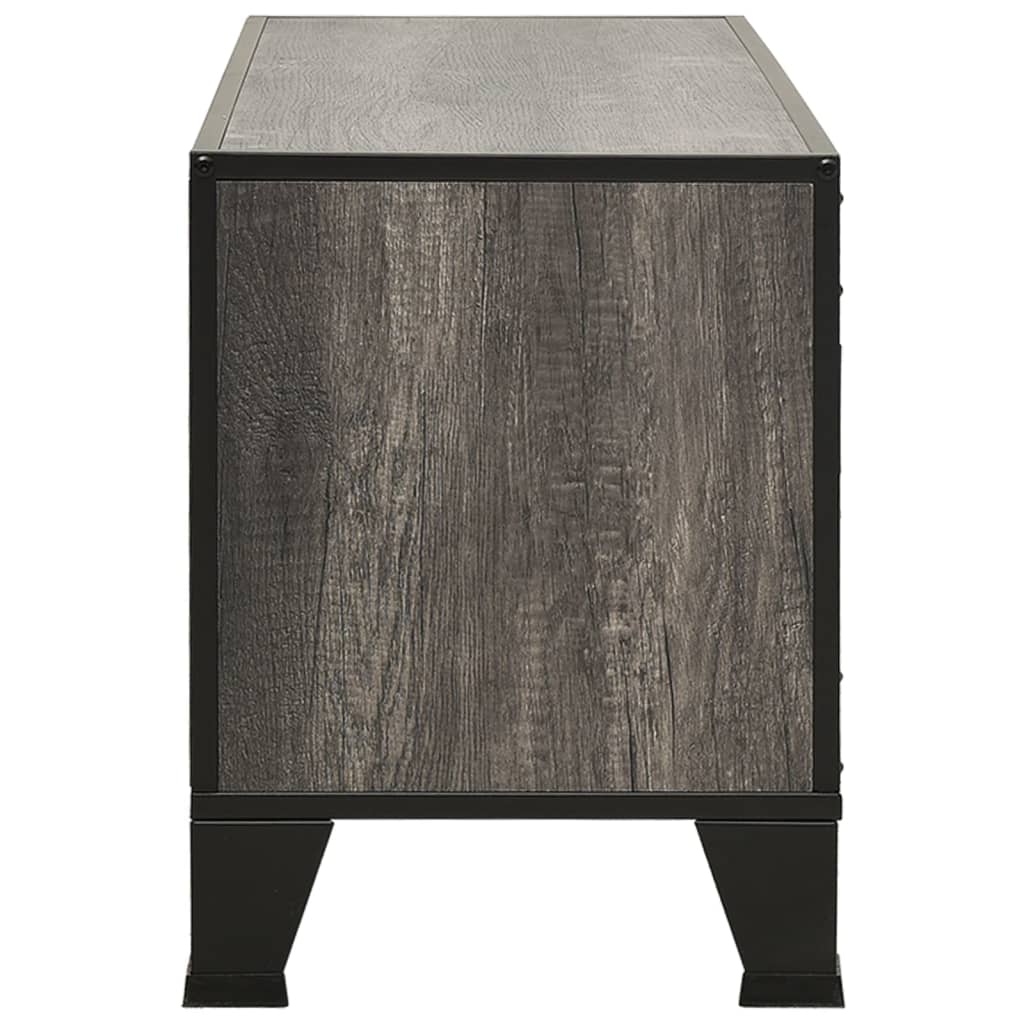 vidaXL TV Cabinet Grey 105x36x47 cm Metal and MDF