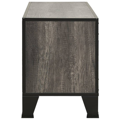 vidaXL TV Cabinet Grey 105x36x47 cm Metal and MDF