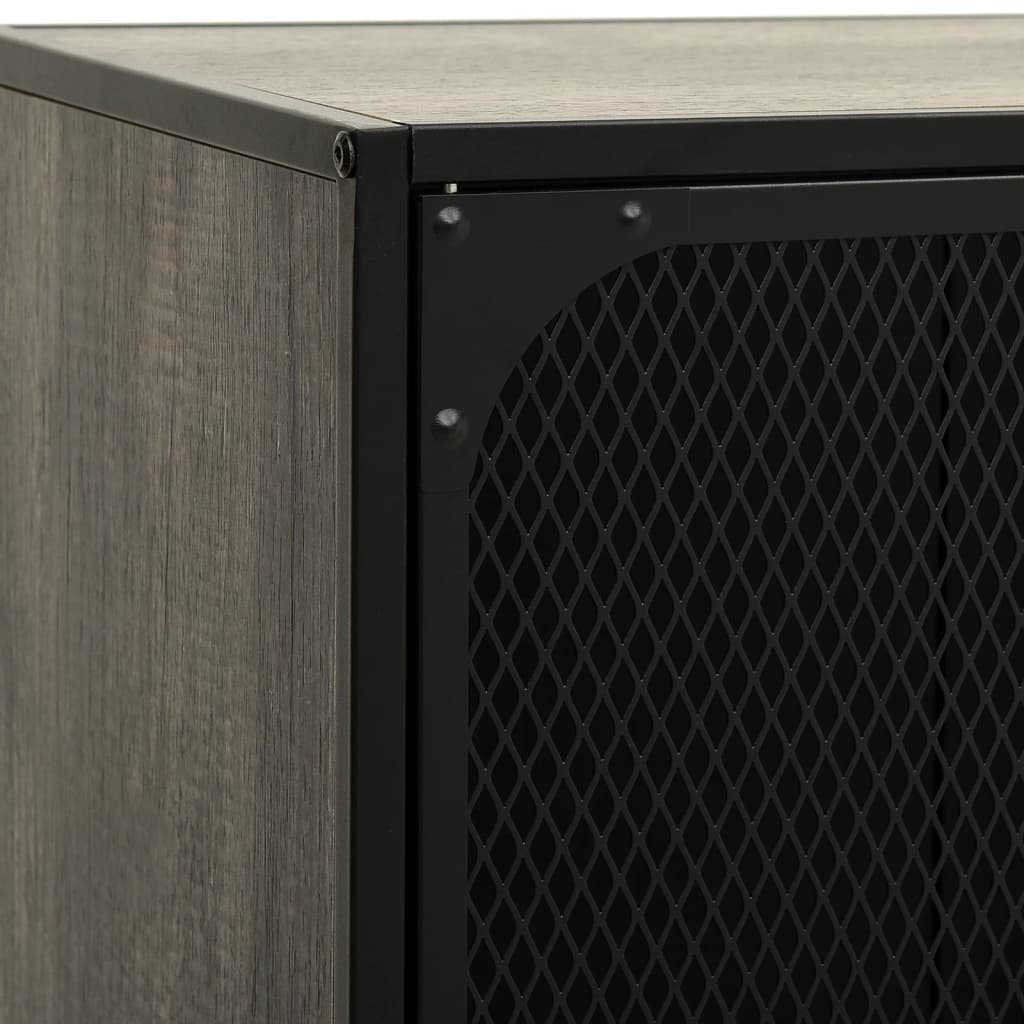 vidaXL TV Cabinet Grey 105x36x47 cm Metal and MDF