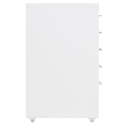 vidaXL Mobile File Cabinet White 28x41x69 cm Metal