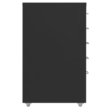 vidaXL Mobile File Cabinet Black 28x41x69 cm Metal