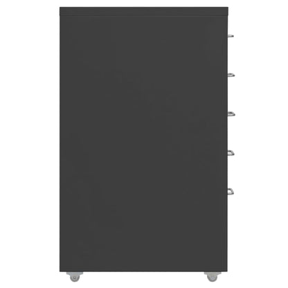 vidaXL Mobile File Cabinet Anthracite 28x41x69 cm Metal