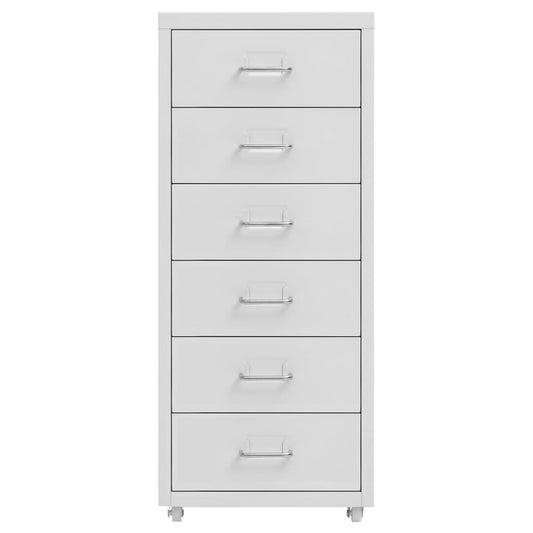 vidaXL Mobile File Cabinet Grey 28x41x69 cm Metal
