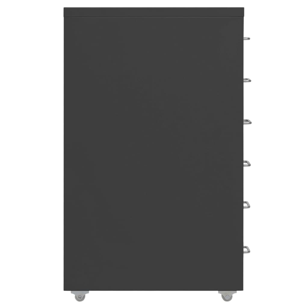vidaXL Mobile File Cabinet Anthracite 28x41x69 cm Metal