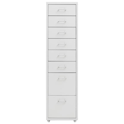 vidaXL Mobile File Cabinet Grey 28x41x109 cm Metal