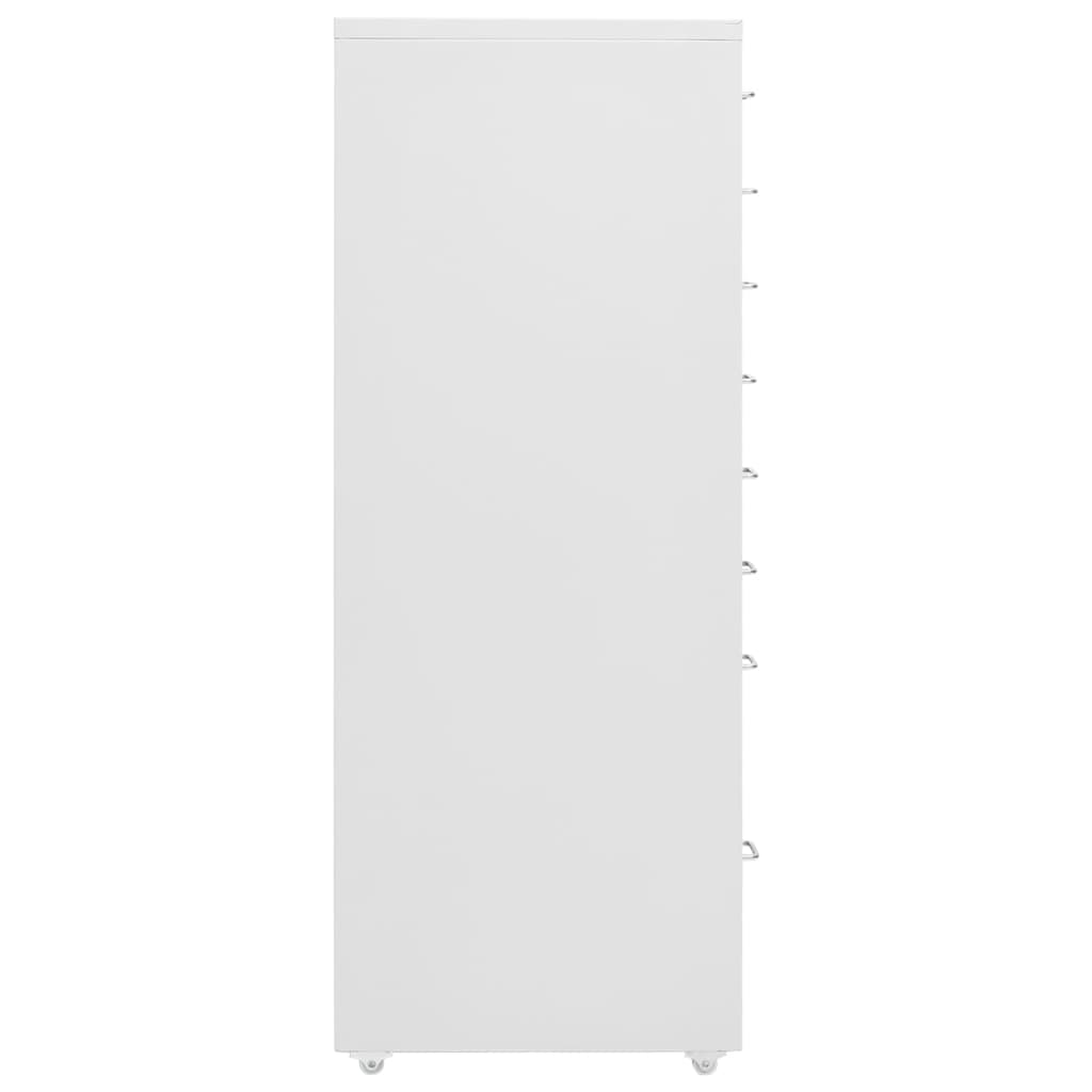 vidaXL Mobile File Cabinet Grey 28x41x109 cm Metal
