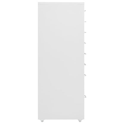 vidaXL Mobile File Cabinet Grey 28x41x109 cm Metal