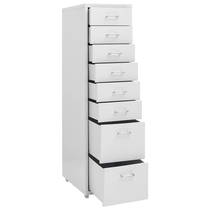vidaXL Mobile File Cabinet Grey 28x41x109 cm Metal