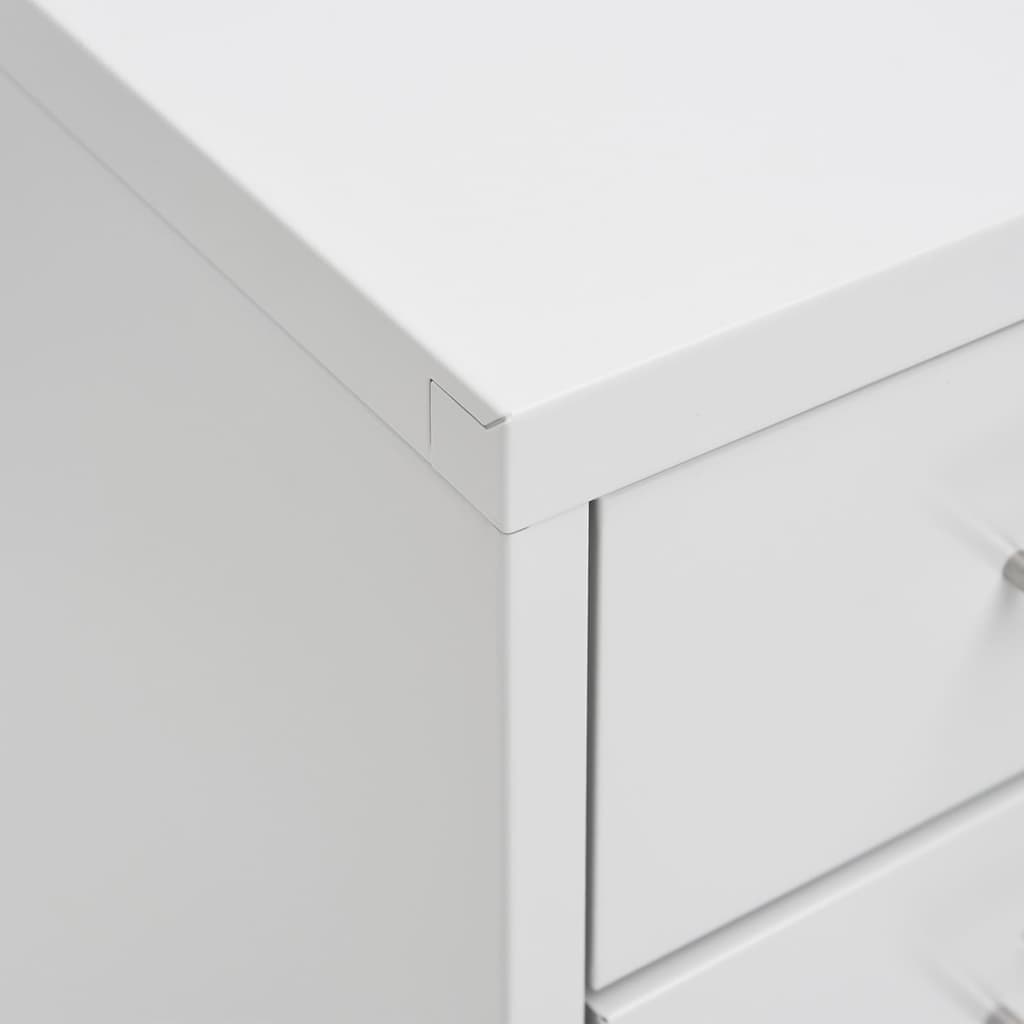 vidaXL Mobile File Cabinet Grey 28x41x109 cm Metal